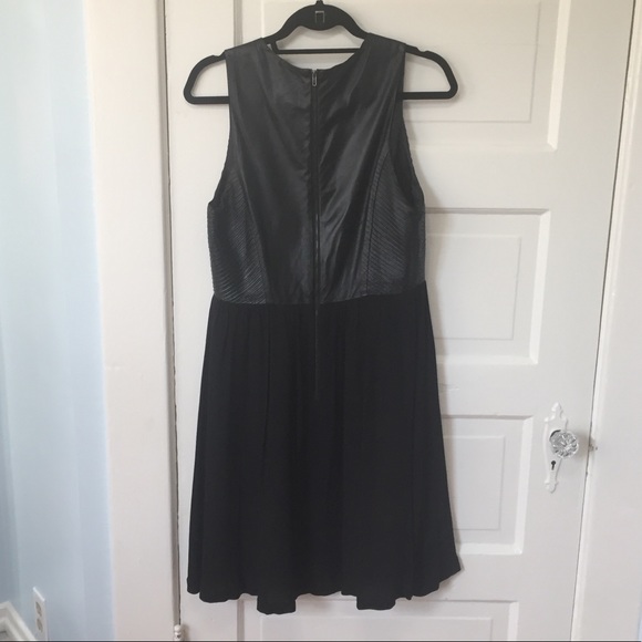 Line & Dot Leather and Chiffon Party Dress - Picture 4 of 4